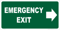 EMERGENCY EXIT sign
