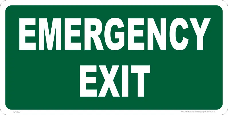 Emergency Signs emergency exit