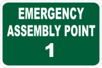 Emergency Assembly Point 1 sign E1288