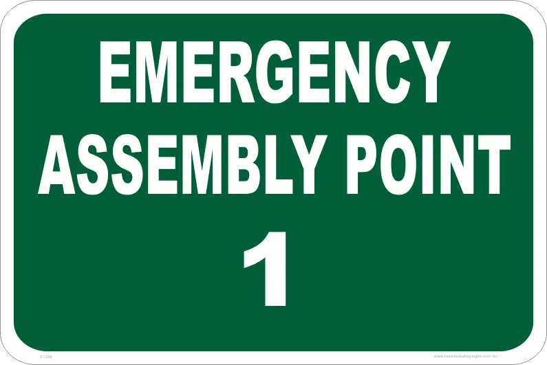 Emergency Assembly Point 1  sign  E1288