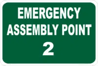 Emergency Assembly Point 2  sign  E1289