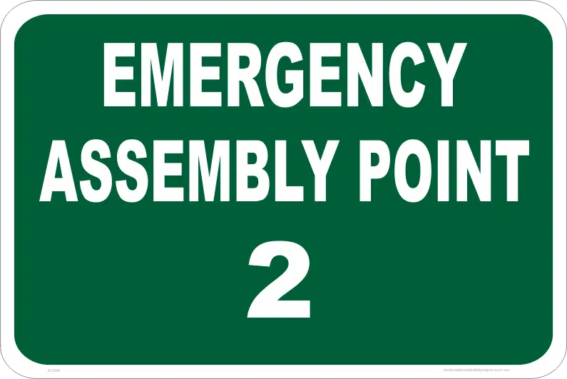 Emergency Assembly Point 2  sign  E1289