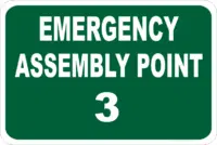 Emergency Assembly Point 3  sign  E1290