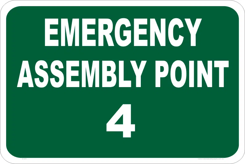 Emergency Assembly Point 4  sign E1291