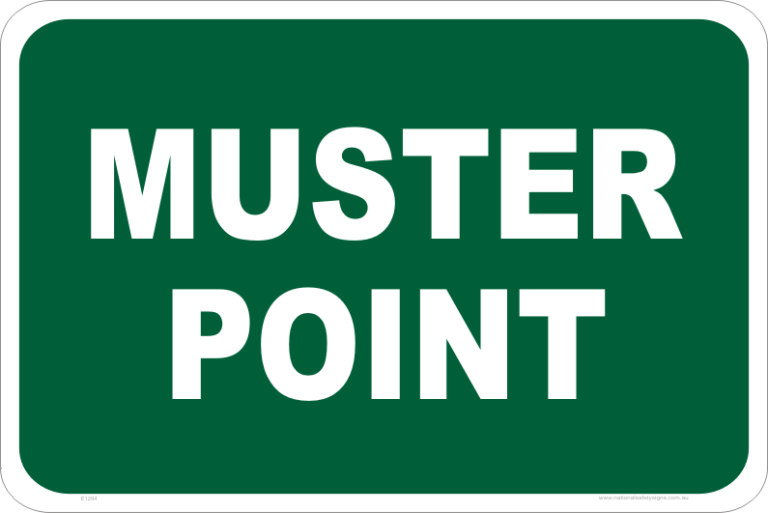 Muster Point Sign E1294 National Safety Signs Muster Point Sign E1294 National Safety Signs