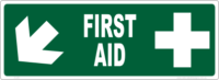 First Aid sticker sign
