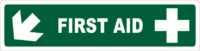 first aid direction sign