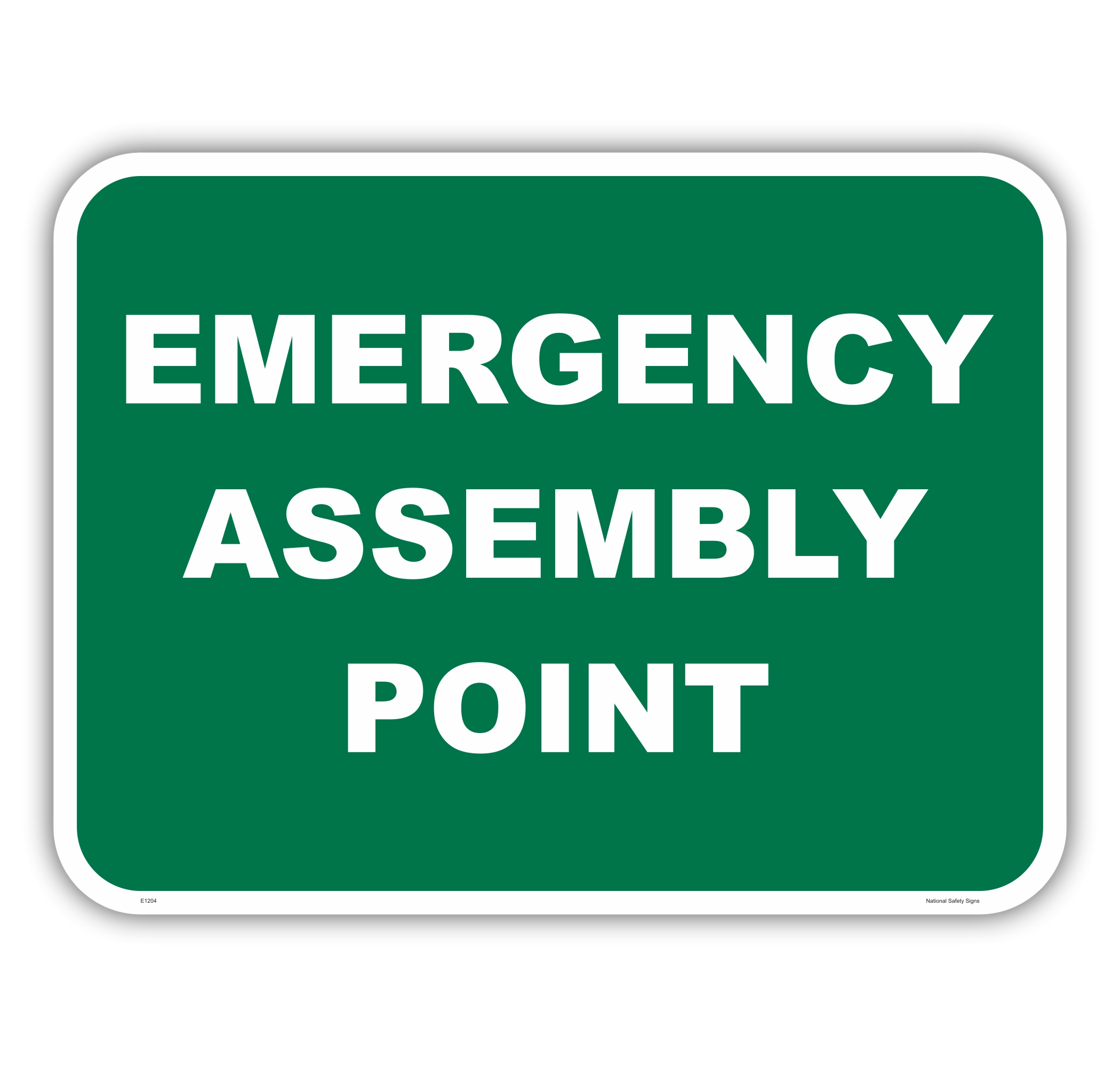 Emergency Assembly Point sign E1204