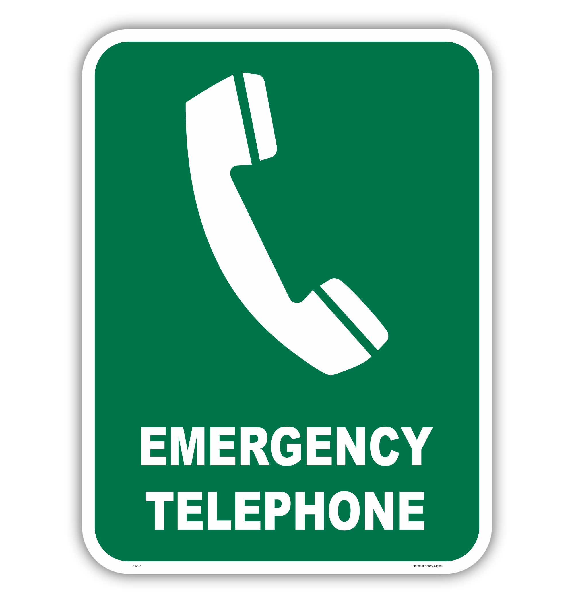 Emergency Telephone sign E1208