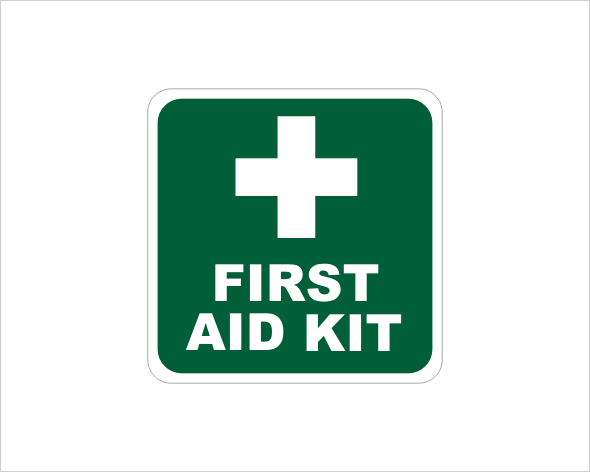 first aid kit sign