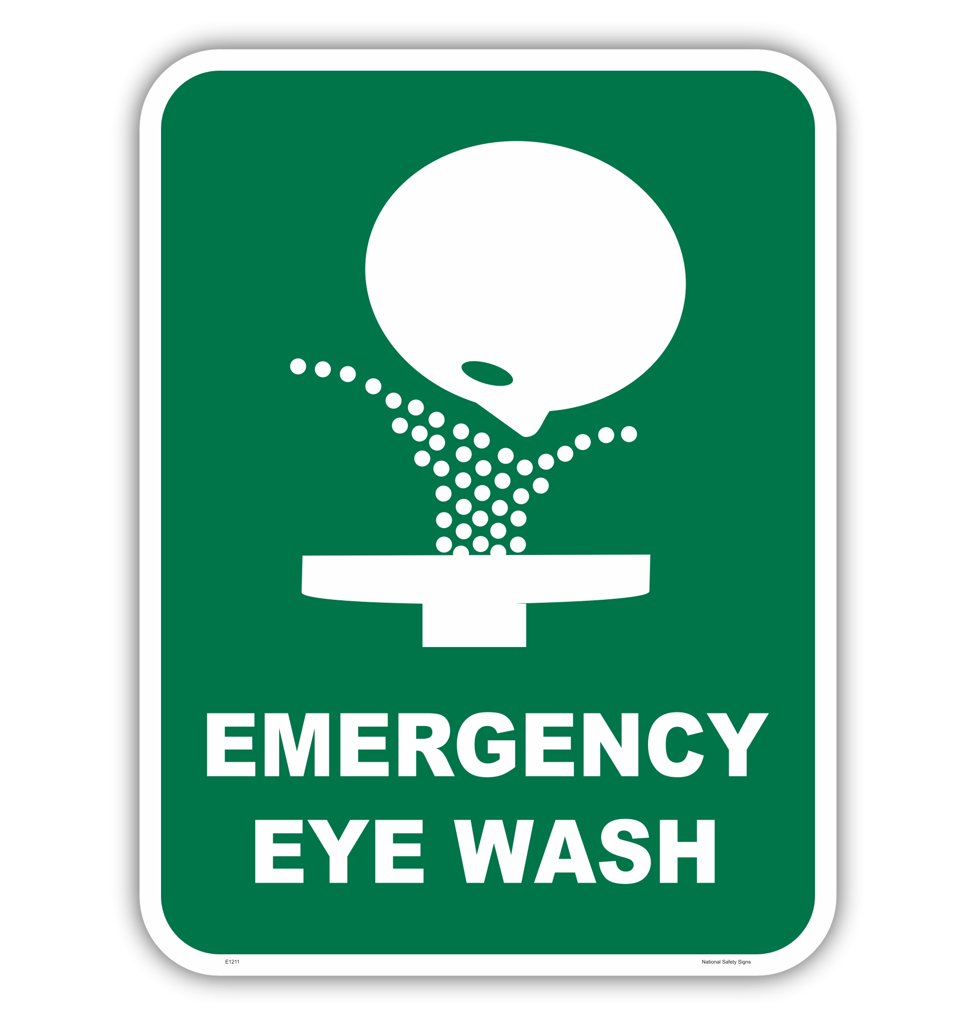 Emergency Eyewash sign E1211