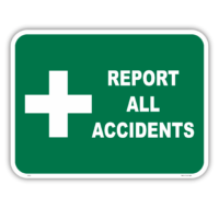 Report Accidents sign E1225