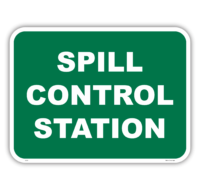 Spill Control Station sign E1229