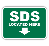 SDS Located Here sign  E1232