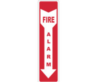 Fire Alarm sign. Fire down arrow