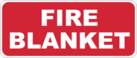 Fire blanket safety sign