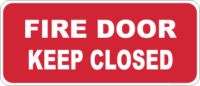 Fire Door safety sign