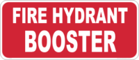 fire hydrant booster sign