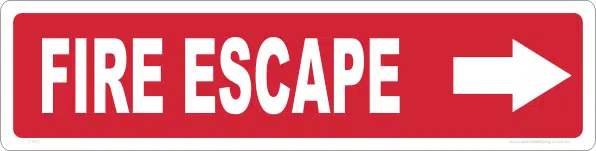 Fire Escape sign