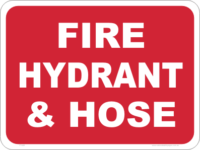 Fire Hydrant & Hose sign