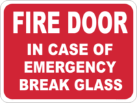 fire door sign