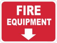 fire equipment sign