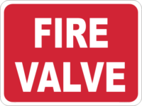 fire valve sign