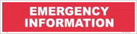 Emergency Information sign     F1468