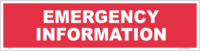 Emergency Information sign F1468