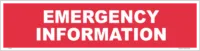 Emergency Information sign F1468
