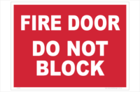 Fire Door sign