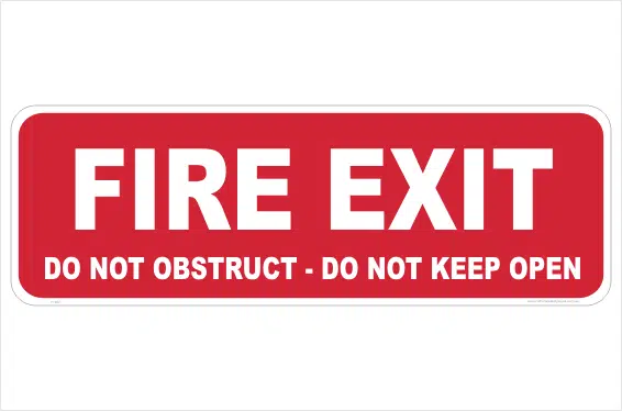 Fire Exit sign