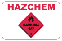 HazChem Flammable Gas sign 2
