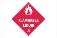 Class 3 Flammable Liquids sign