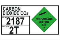 Carbon Dioxide Hazchem UN2187 Sign