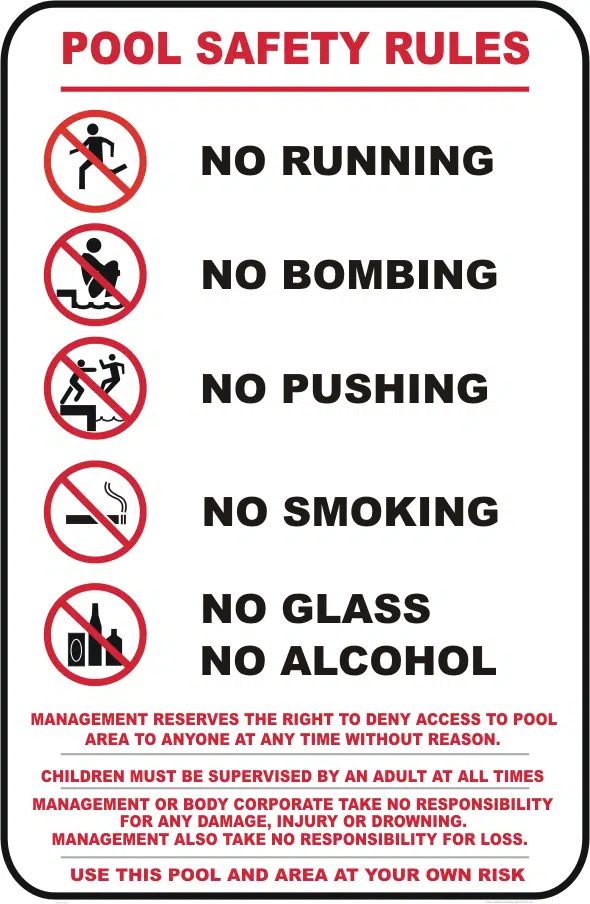 Pool Rules IN16105