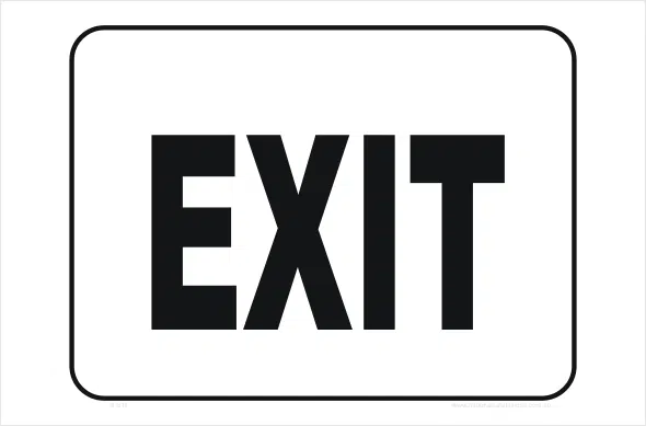 Exit sign