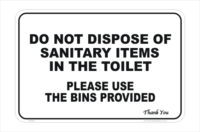 Sanitary Items Toilet sign