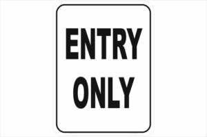 Entry Only IN1624 - National Safety Signs