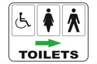 Toilet sign