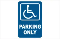Disabled Parking Only sign