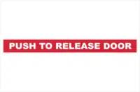 Push to release door