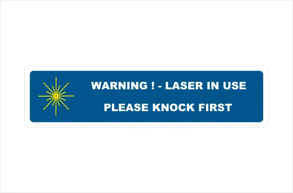 Knock First Laser in Use