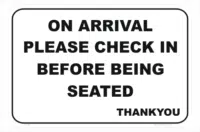Reception Area sign