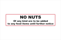 No Nuts in food