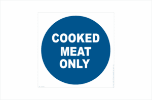 Cook Meat Sign Kitchen Safety Signs - National Safety Signs - Food Safety Signs