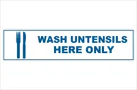 Wash utensils here