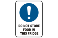 Do Not Store Food in Fridge