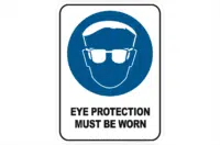 Eye protection must be worn