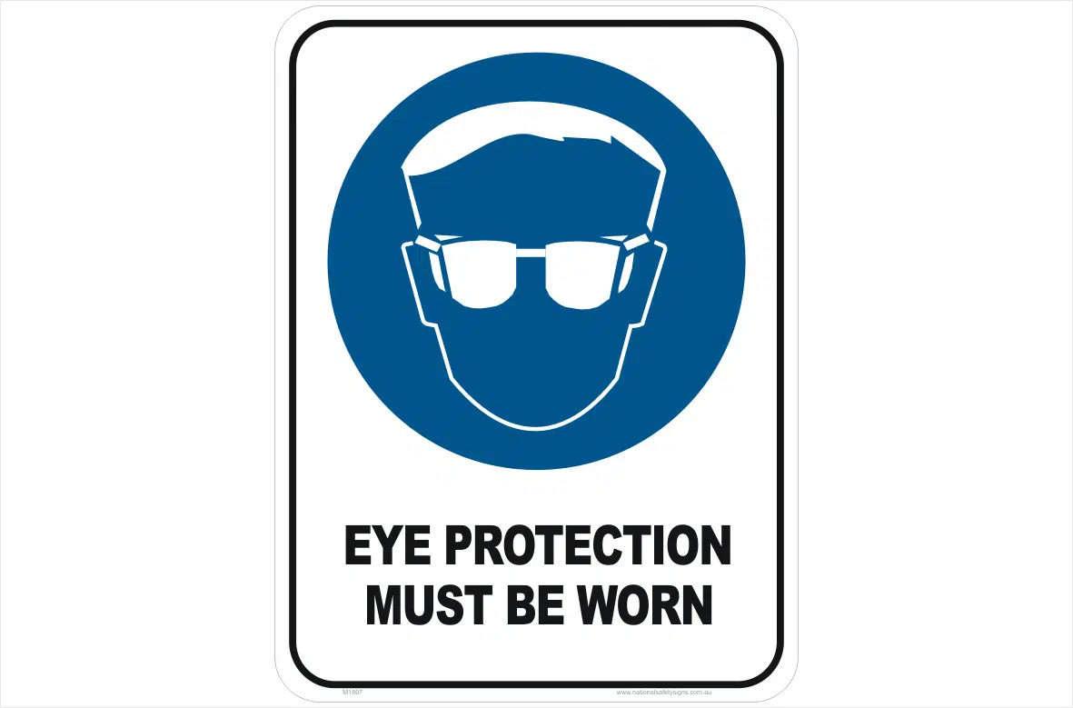 Eye protection must be worn